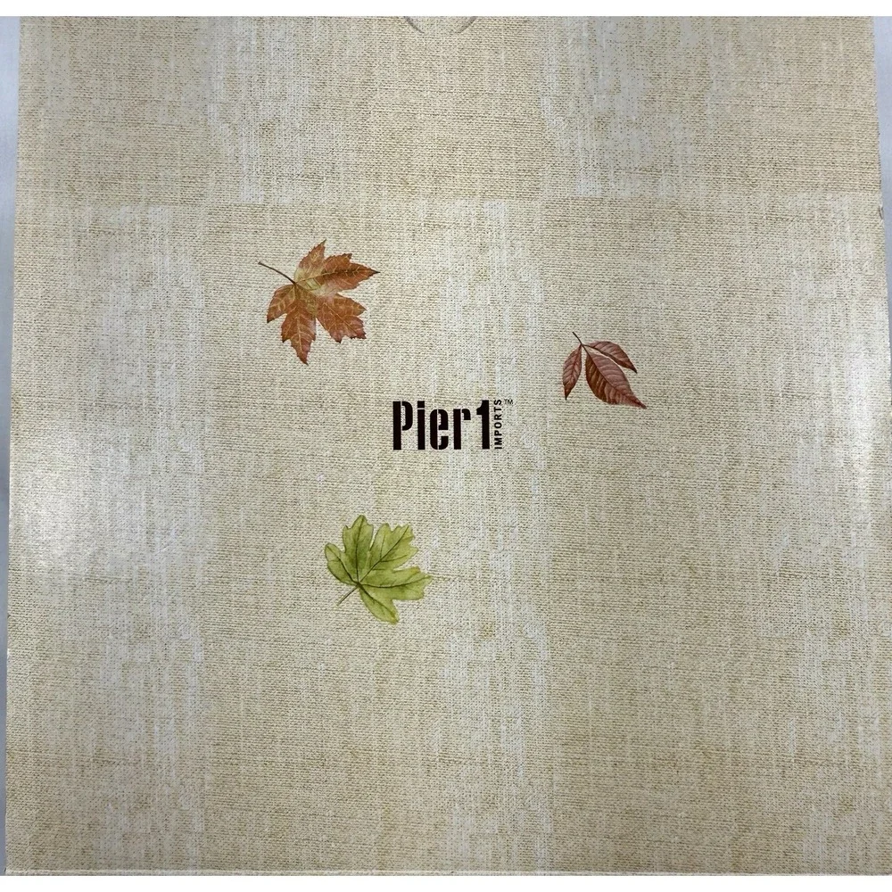 Pier 1 Imports Fall Stemless Wine Glasses Set of 4 Thanksgiving Hand Painted NIB
